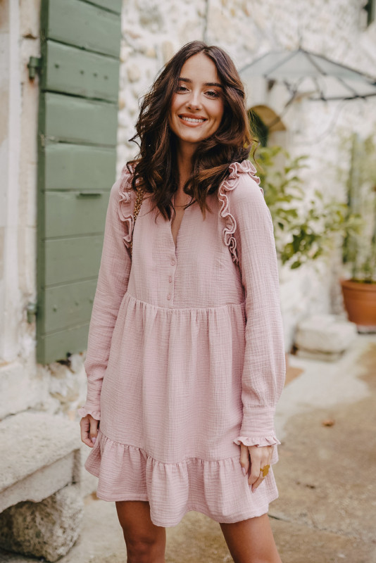 ROBE MAYA BLUSH COTON