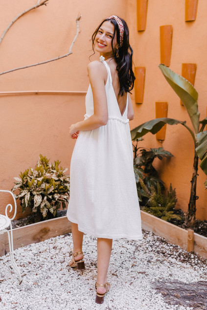 ROBE SALMA BLANC COTON