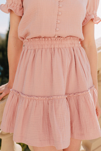 EDMA BLUSH COTTON SKIRT