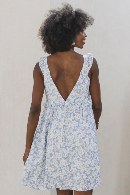 ROBE BIANCA FLEUR AZUR