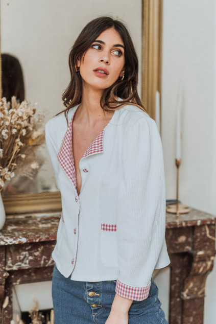 INGRID VICHY PINK VEST