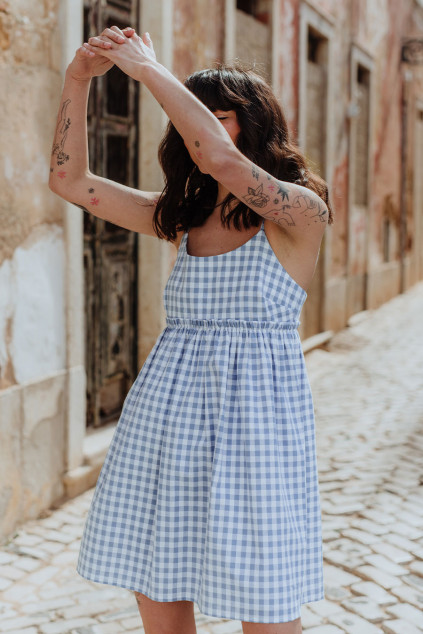 ROBE LÉOLINE VICHY BLEU