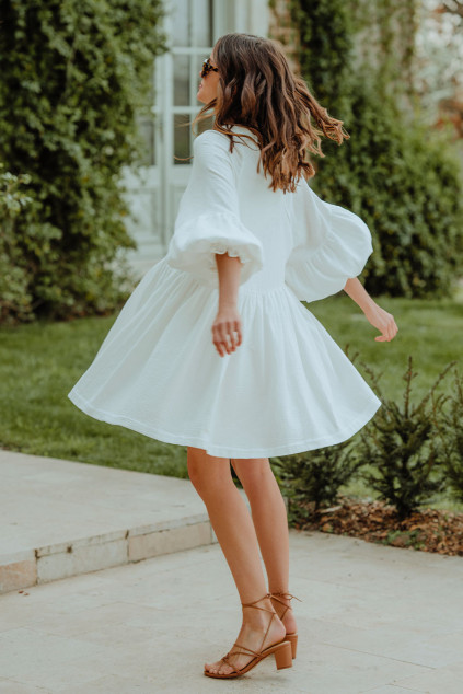 ROBE ÉLISÉ BLANC COTON