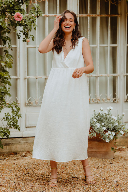 ROBE JILL BLANC COTON