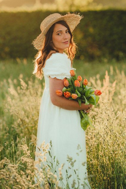 ROBE ZOÉ BLANC COTON