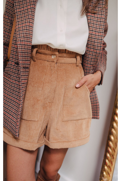 SHORT JONAS VELVET BROWN