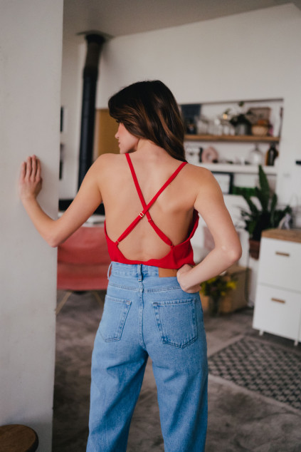 KHALIS RED TANK TOP