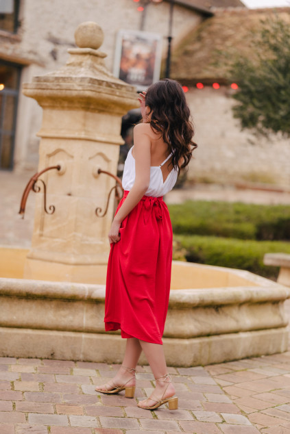 PHOEBE RED SKIRT