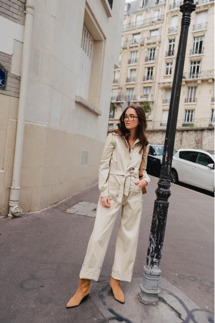MORGANE BEIGE GABARDINE...