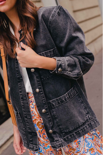 GRAY DENIM JACKET JUAN