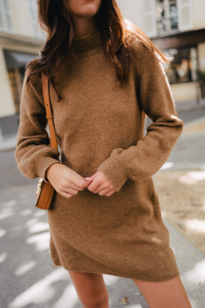 ELINA CAMEL DRESS