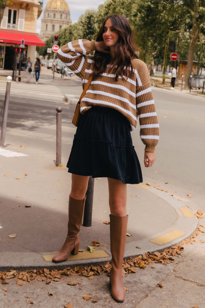 CISTE CAMEL ECRU PULLOVER