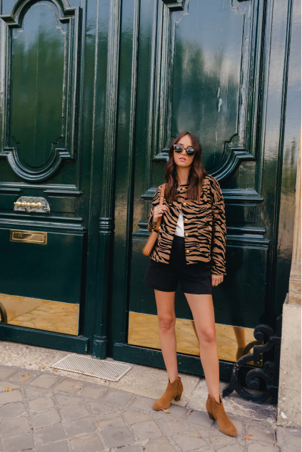 CHARONNE ZEBRA VELVET JACKET