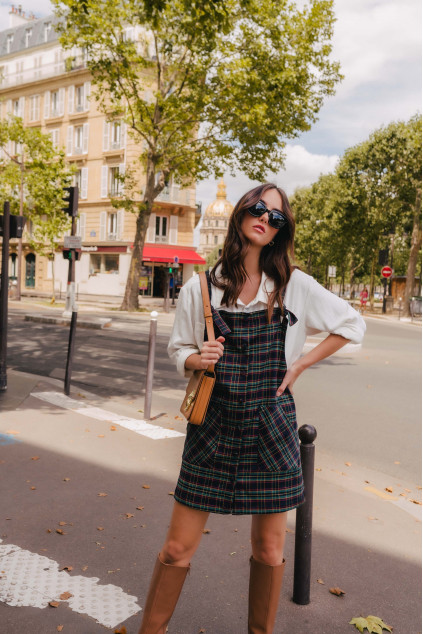 PIPPA TARTAN DUNGAREE