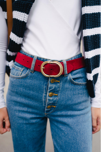 CEINTURE GALICE DAIM CARMIN