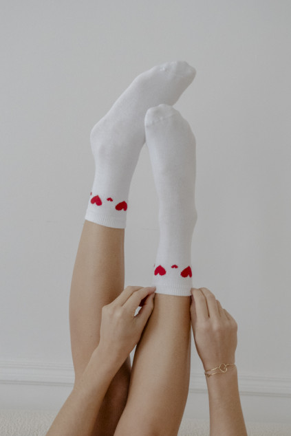 ARTY SOCK RED HEART