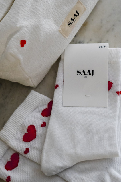 ARTY SOCK RED HEART