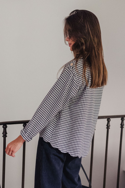 BALTHAZAR HOUNDSTOOTH BLOUSE