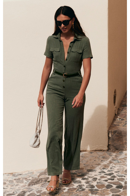 CAROLINE KHAKI LINEN...