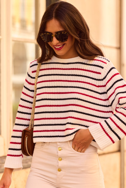KIARA STRIPED PULLOVER