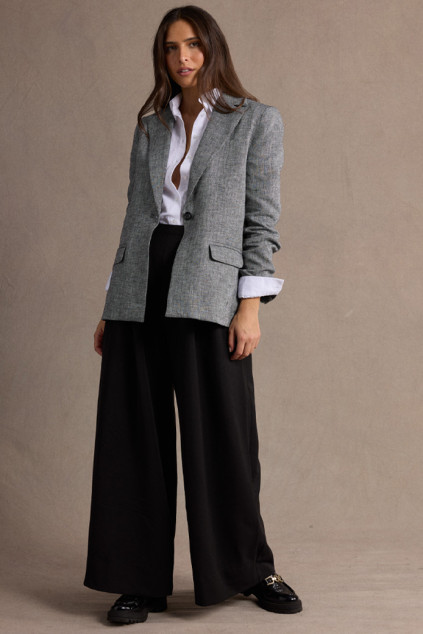 LUDY BLACK CHEVRON JACKET