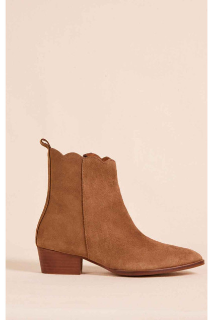 BOTTINES ZÉLIE DAIM CAMEL