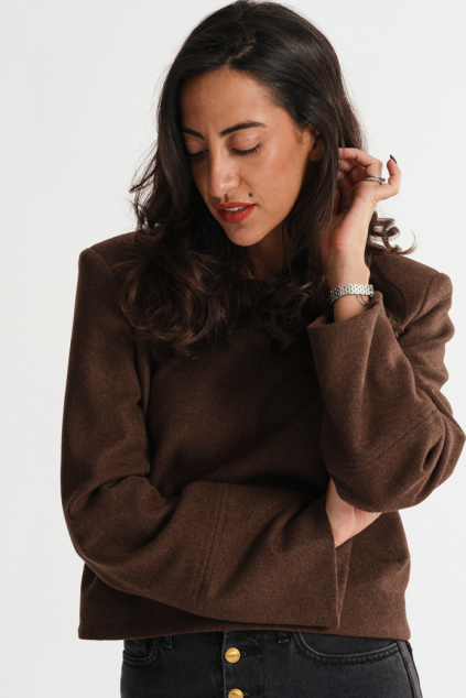 BÉATRICE BROWN BLOUSE