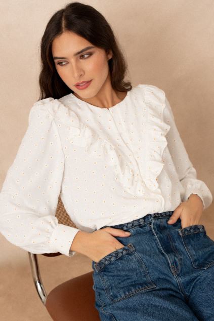 BLOUSE BAYA MARGUERITE BLANCHE