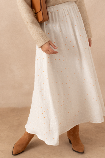 JOSIANE MARGUERITE WHITE SKIRT