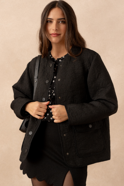 VESTE VAKOO JACQUARD NOIR