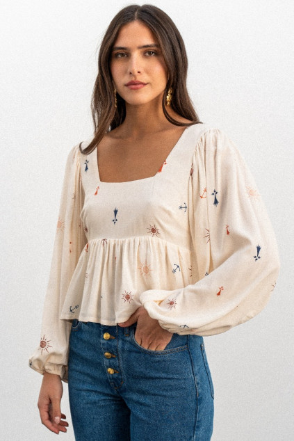 BLOUSE BRISÉIS IMPRIMÉ ARMELIN