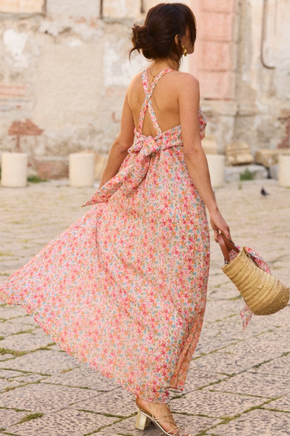 ROSE PRINTED JAVOTINE DRESS