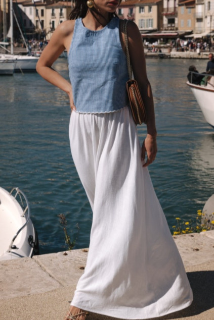TOP TONIE DENIM RAYURES