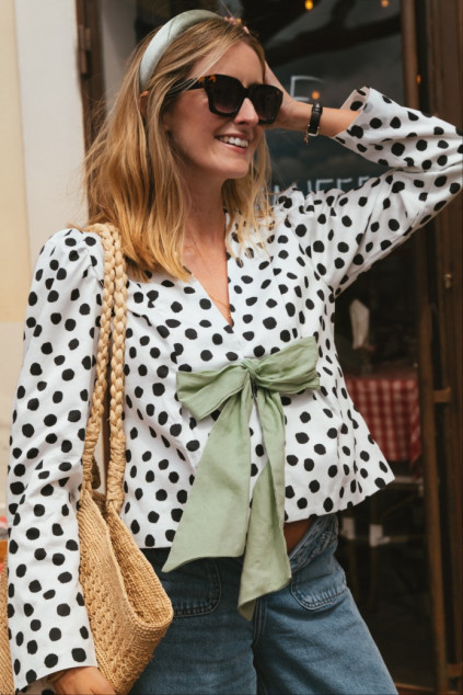 BLOUSE BAPTISTE POPELINE POIS