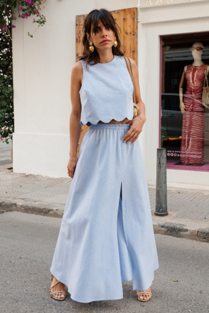 TOP BOXY CHAMBRAY