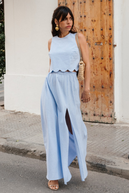 JUPE JOE CHAMBRAY BLEU