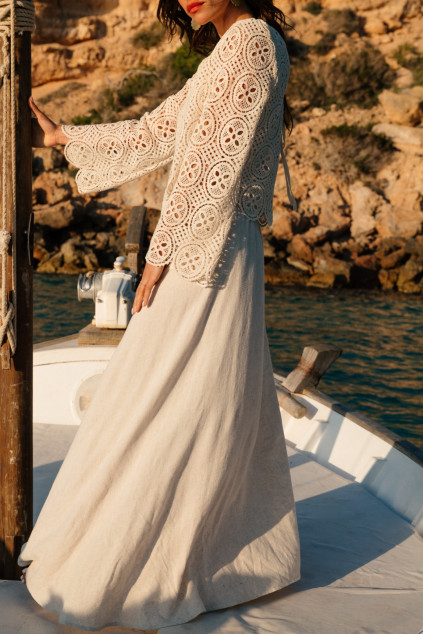 JUPE JOE LIN VISCOSE BEIGE
