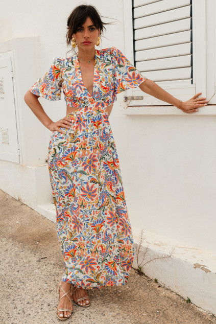 PRIMARY PRINTED DRESS