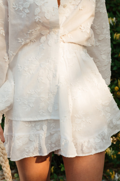 SHORT SIERRA VOILE IRIS BLANC