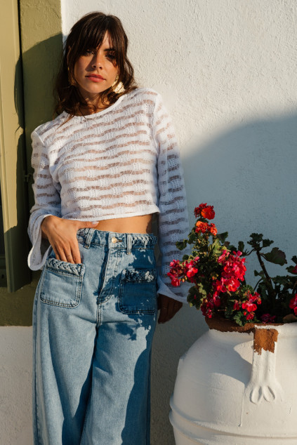BRENDA ARAGNA WHITE BLOUSE