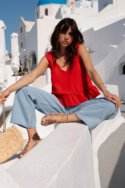 BLOUSE BLANCA CREPE ENVERS...
