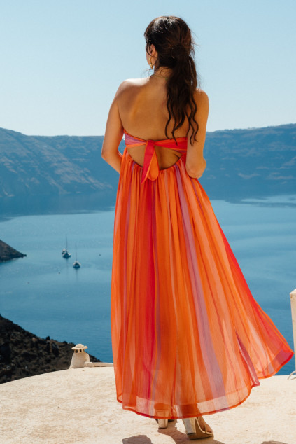 ROBE RONIA RAYURES MULTI