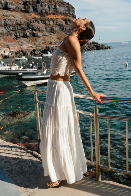 JASMINE SKIRT WHITE VISCOSE