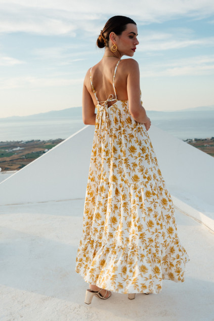 ROBE RUMBA ROMANCE OCRE