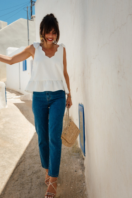 BLOUSE BLANCA POLYVISCOSE...